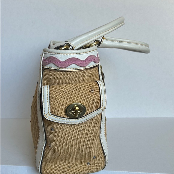 COACH limited edition vintage Cream and Tan Women's satchel bag - Picture 5 of 16